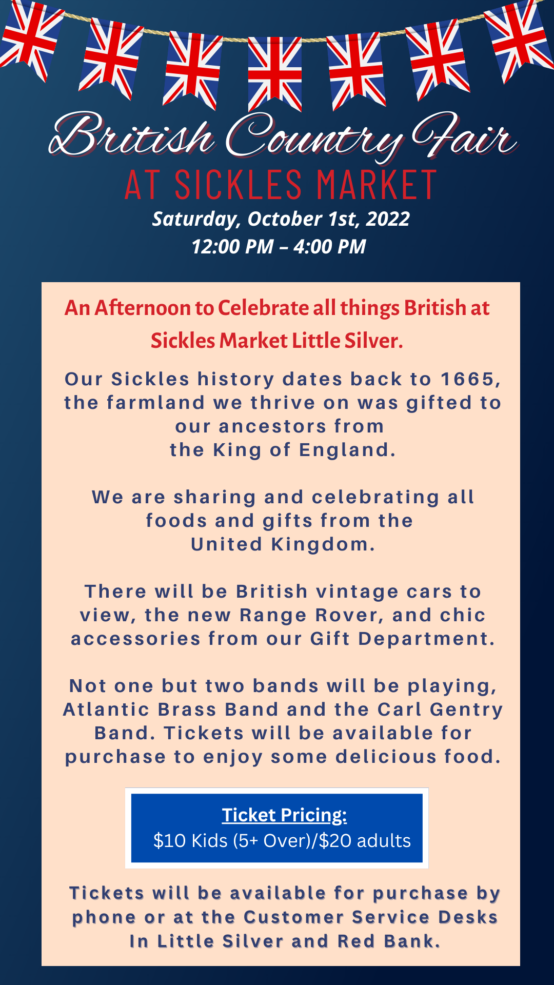 *CANCELLED Carl Gentry Band playing British Country Fair at Sickles Market
